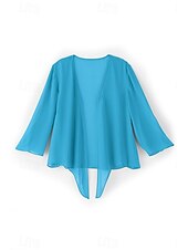abordables chemises, hauts et chemisiers-Haut en soie pour femme, style décontracté, noué sur une robe, débardeur, manches 3/4, tenue décontractée