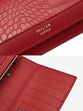 Χαμηλού Κόστους Πορτοφόλια-Γυναικείο μακρύ πορτοφόλι από συνθετικό δέρμα με σχέδιο κροκόδειλου και πολλαπλές υποδοχές καρτών, κομψό τσαντάκι-τσαντάκι για καθημερινή χρήση και επίσημες περιστάσεις