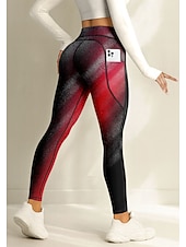 economico Leggings e collant da yoga-Per donna leggings da pilates Pantaloni fitness Leggings da palestra Tasche Bollo Tasche Laterali Protezione Solare Vita Alta Pilates Palestra Allenamento in Palestra Pantaloni Collant Leggings