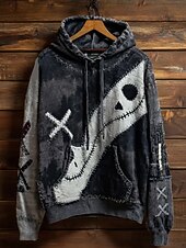 Women's Pullover Hoodie Sweatshirt Graphic Fashion Casual Long Sleeve Hooded Regular Tops Street Dailywear Casual Drawstring Pocket Print Dark Gray Fall Winter3