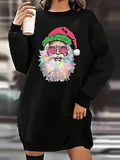 Damskie Czarny Czerwony Khaki Jesień Zima Sukienka mini Sukienka trapezowa Sukienka sportowa Urlop Codzienny Na zewnątrz Urlop Dom Luźna Geometryczny Kratka Kolorowy blok Półgolf tanie Sukienki świąteczne-Damskie Czarny Czerwony Khaki Jesień Zima Sukienka mini Sukienka trapezowa Sukienka sportowa Urlop Codzienny Na zewnątrz Urlop Dom Luźna Geometryczny Kratka Kolorowy blok Półgolf