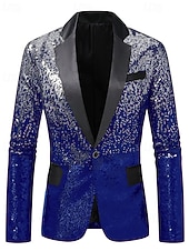 رجالي سترة عمل حفلة كوكتيل حفلة الزفاف موضة كاجوال الربيع الخريف بوليستر تدريجي ترتر جيب مريح صدر فردي سترة رياضية أزرق أرجواني ذهبي أخضر رخيصةأون سترات كلاسيكية للرجال-رجالي سترة عمل حفلة كوكتيل حفلة الزفاف موضة كاجوال الربيع الخريف بوليستر تدريجي ترتر جيب مريح صدر فردي سترة رياضية أزرق أرجواني ذهبي أخضر