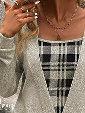 نسائي قميص بلوزة منقوش أنيق أساسي كاجوال كم طويل رقبة مربعة قمصان عادية مناسب للبس اليومي مناسب للعطلات طباعة كاكي الربيع الخريف الشتاء رخيصةأون قمصان جرافيك نسائية-نسائي قميص بلوزة منقوش أنيق أساسي كاجوال كم طويل رقبة مربعة قمصان عادية مناسب للبس اليومي مناسب للعطلات طباعة كاكي الربيع الخريف الشتاء