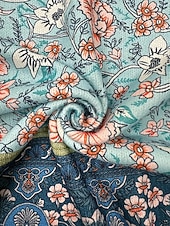 billiga Tröja klänningar-Dam Mini klänning Tröjklänning Skiftklänning A linjeklänning Semester Ledigt Boho Ledigt Dagligen Lös passning Grafisk Hundtandsmönster Stam Långärmad Polokrage Blå Khaki grön Vår Höst Vinter