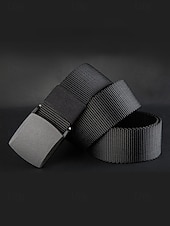 levne Pánské opasky-Pánský nylonový taktický opasek – nastavitelný lehký vojenský popruhový opasek s odolnou přezkou pro outdoorové, pracovní i běžné nošení