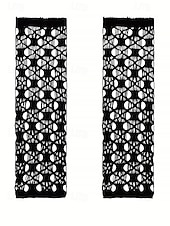 お買い得  ファッションアクセサリー-レディースハロウィンゴシックレースグローブ - パーティー、コスプレ、コスチューム衣装に最適なブラックフィッシュネットフィンガーレスアームウォーマー