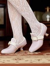 halpa 1920-luku-naisten 1920-luvun vintage-viktoriaaniset solkikorkokengät - edvardiaaniset satiinikengät kissanpentukorolla lolita-, rokokoo- ja gatsby-juhliin tai cosplay-asuihin