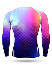 voordelige Hardloop T-shirts en Tanktops-Voor heren Uniseks Hardloopshirt Atletisch shirt Gymshirt Fitnessshirt Trainingsshirt Lange mouw T-shirt Geometrisch UPF 50 UV-bestendig Zacht Zweetafvoerend Mountainbike Sportschooltraining Wandelen