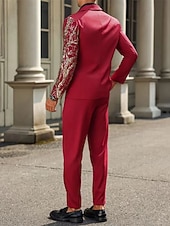 رجالي سترة الدعاوى عمل حفلة كوكتيل حفلة الزفاف 2 قطعتين موضة كاجوال الربيع الخريف بوليستر شجرة جيب Buttons مريح صدر فردي سترة رياضية أسود أبيض أحمر أزرق البحرية رخيصةأون سترات كلاسيكية للرجال-رجالي سترة الدعاوى عمل حفلة كوكتيل حفلة الزفاف 2 قطعتين موضة كاجوال الربيع الخريف بوليستر شجرة جيب Buttons مريح صدر فردي سترة رياضية أسود أبيض أحمر أزرق البحرية