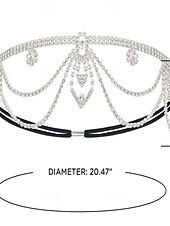 olcso Álarcosbál Kiegészítők-női 1920-as évekbeli Gatsby strasszos fejdísz, vintage flapper hajdísz Gatsby témájú bálokra és halloweeni partikra