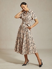 preiswerte Blumenkleider-Damenhemd mit kurzen Ärmeln, abstraktes Kunstmuster, Taschen, Pendeln, gesellschaftliche Zusammenkünfte, Frühling, Sommer