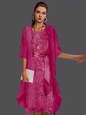 voordelige moeders wikkels-Effen Sjaals Jas Jacket Vrouwen Wrap Moeder's Bruiloft Gast Wraps Dames Elegante Halve Mouw Chiffon Wraps Met Effen Kleur Voor Avondfeest Lente  Herfst dress to impress