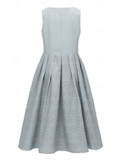 billige Dirndl-kjoler-Oktoberfest Kjoler Dirndl Trachtenkleader Midi-lengde Hushjelp bayerske Tysk Enger Dame Karneval Ølfestivalen Tradisjonell stil klut Uten bluse