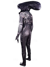 olcso Férfi jelmezek-Alien Xenomorf Maszk Jelmez Body Borzalom Ijesztő jelmez Filmsztár jelmez for Férfi Felnőttek Mindszentek napja Farsang Teljesítmény Parti