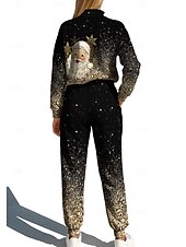 tanie dresy-Święta Damskie Bluza dresowa Dres Bluza Ściągana na sznurek Zamek Rozpinana bluza i spodnie dresowe Zestaw odzieży sportowej Wiosna Złota Codzienny Trening Na zewnątrz Miękka Workowaty Długi rękaw