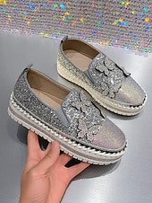 economico Festa Notturna-Sneakers slip-on da donna con plateau, glitter viola e design a farfalla in strass - scarpe alla moda per la vita notturna, le feste e le discoteche