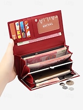 Χαμηλού Κόστους Πορτοφόλια-Γυναικείο μακρύ πορτοφόλι από συνθετικό δέρμα με σχέδιο κροκόδειλου και πολλαπλές υποδοχές καρτών, κομψό τσαντάκι-τσαντάκι για καθημερινή χρήση και επίσημες περιστάσεις