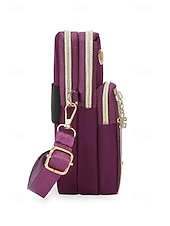 abordables Sacs à bandoulière-Sac à bandoulière imperméable pour femme avec design multi-poches, sac à main de voyage en nylon léger pour l'extérieur, le sport et l'utilisation quotidienne