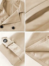 preiswerte Herren-Blazer &amp; -Anzüge-Herren Mantel Trenchcoat Langer Trenchcoat Urlaub Täglich Frühling Herbst Polyester Winddicht Oberbekleidung Bekleidung Mode Klassisch Einfach Tasche Revers Doppelreihig