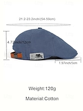 billige Damehatter-Herre bomullsflakhatt vintage avisboyhatt, justerbar Gatsby beretlue til julefester, vinterantrekk og hverdagsbruk