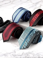 preiswerte Hochzeit ACC-Herren-Krawatte aus Polyester mit klassischem Muster, schmale formelle Krawatte in mehreren Farben, Weihnachtsgeschenk-Accessoire für Hochzeiten, Geschäfts- und Feiertagspartys