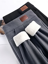 お買い得  プレーンレギンス-女性用 フリース裏地のレギンス フリースパンツ レギンス ファッション ストリートファッション ベーシック 全長 ハイウエスト 平織り ハイカット 快適 ソフト 伸縮性あり 日常 家 ワイン 海軍 ブラック グレー 春 秋 冬 レギュラー