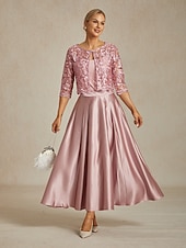 abordables Jupes Formelles-Femmes Jupe Élégant ancien Mode Maxi Taille Moyenne Jupes Froncé Plissé Avec Poches Micro-Élastique Nouvel An Tenue de soirée Rose Printemps Soie comme le satin