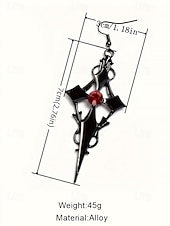 tanie Akcesoria Halloween-Zestaw damski naszyjnik i kolczyki w stylu gotyckim z koronką na Halloween – czarna koralikowa biżuteria wampirza na imprezę kostiumową i cosplay