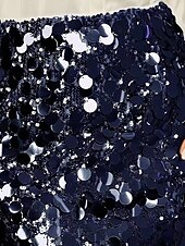 ieftine Fuste de petrecere-Pentru femei Fustă Bodycon Modă Sclipici Strălucitor &amp; Sclipitor Mini Talie Înaltă Fuste Simplu Paiete Micro-elastic Petrecere Stradă Bleumarin Negru Șampaniu Roz Îmbujorat Primăvară Poliester