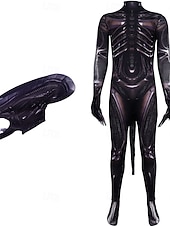 olcso Férfi jelmezek-Alien Xenomorf Maszk Jelmez Body Borzalom Ijesztő jelmez Filmsztár jelmez for Férfi Felnőttek Mindszentek napja Farsang Teljesítmény Parti