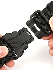 abordables Ceintures pour hommes-Ceinture tactique en nylon élastique pour homme avec boucle à dégagement rapide, ceinture en sangle réglable de style militaire pour la randonnée en plein air, le travail et le port quotidien