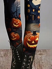 Női Leggingek Kényelmes leggings Alap Alkalmi Teljes hossz Magas derékPantsMindszentek napja Grafika Nyomtatás Melegen tartani Kényelmes Nyúlós Vakáció Hétköznapi Napi Narancssárga Ősz Tél olcso Halloween nadrág-Női Leggingek Kényelmes leggings Alap Alkalmi Teljes hossz Magas derékPantsMindszentek napja Grafika Nyomtatás Melegen tartani Kényelmes Nyúlós Vakáció Hétköznapi Napi Narancssárga Ősz Tél