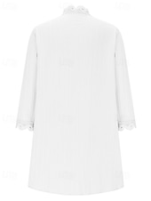 tanie Otwarte kardigany-Damskie Sweter Sweter rozpinany Moda miejska Codzienny Jednokolorowe W serek Dzianiny Rękaw 3/4 Zwykłe topy Robić na drutach Święto Wyjściowe Weekend Czerwone wino Czarny Wiosna Jesień