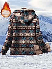 Недорогие Свитшоты с флисовой подкладкой-Женские худи на молнии флисовая подкладка графический геометрический,paisley  элегантные тёплые винтажные длинный рукав с капюшоном обычные топы для дома работы вечеринки вечерние наряды на молнии с