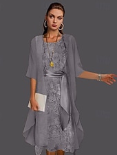 voordelige moeders wikkels-Effen Sjaals Jas Jacket Vrouwen Wrap Moeder's Bruiloft Gast Wraps Dames Elegante Halve Mouw Chiffon Wraps Met Effen Kleur Voor Avondfeest Lente  Herfst dress to impress