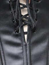 billige Korsetter-Dame Korsett Shapewear Midje Cincher Formet Bekledning Sexy korsett Sexy Søt Ren farge Lapper Snørehull Skjørt Feriereise Daglig Seng Ermeløs Korsett Svart Rød Vår Høst Skreddersydd