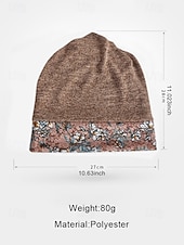 baratos Chapéus Femininos-gorro feminino com estampa floral, boné elástico e macio para uso casual, atividades ao ar livre e cobertura para cabeça para quimioterapia