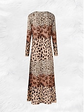 ieftine Rochie boho-Pentru femei Rochie Maxi Rochie A line Rochie de vară Vacanță Casual Boho Zilnic Fit regulat Grafic Geometric Manșon Lung Stil Nautic Negru Maro Deschis Albastru piscină Albastru celest Var