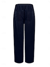 economico Pantaloni a gamba dritta-Per donna Chinos Dritto Moda Streetwear Casual Lunghezza intera Vita Alta Semplice Fascia Elastica Comodo Morbido Confortevole Inelastico All&#039;aperto Streetwear Grigio scuro Nero Marrone Primavera