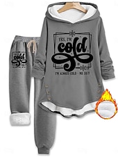 economico Tute da donna-Per donna Quotidiano Felpa con Cappuccio Manica Lunga Con Cappuccio Grafico Lettera Coulisse Stampato All&#039;aperto Casuale Quotidiano Nero Rosa Blu Autunno Vestibilità regolare