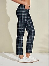 Women's Golf Pants Dark Green Pants / Trousers Ladies Golf Attire Clothes Outfits Wear Apparel4