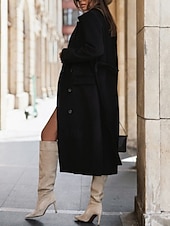 Női Hétköznapi dzseki Melegen tartani Kényelmes Zseb Gombok Divat Szabadtéri Sima Alkalmi Hétvége Egysoros Szokványos Hajtóka Normál Hosszú ujj Felsőruházat Fekete Fehér Arcpír rózsaszín Ősz Tél olcso Trench Coats-Női Hétköznapi dzseki Melegen tartani Kényelmes Zseb Gombok Divat Szabadtéri Sima Alkalmi Hétvége Egysoros Szokványos Hajtóka Normál Hosszú ujj Felsőruházat Fekete Fehér Arcpír rózsaszín Ősz Tél