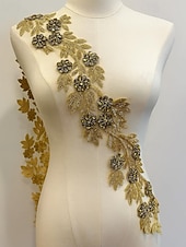 preiswerte Meerjungfrau Abendkleider-schwarz-goldenes geblümtes Meerjungfrau-/Trompeten-Abendkleid, elegantes Abendkleid, formelle Hochzeit, bodenlang, langärmlig, eine Schulter, Spitze mit Perlenapplikationen 2025