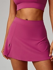 Dame الالتفاف A-linje Mote Fritid Mini Høy Midje Skjørt عادي 2 i 1 Elastisk Sport & Utendørs Daglig Svart Hvit Rosa Blå Sommer Polyester billige Aktive skjørt-Dame الالتفاف A-linje Mote Fritid Mini Høy Midje Skjørt عادي 2 i 1 Elastisk Sport & Utendørs Daglig Svart Hvit Rosa Blå Sommer Polyester