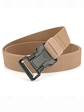 abordables Ceintures pour hommes-Ceinture tactique en nylon élastique pour homme avec boucle à dégagement rapide, ceinture en sangle réglable de style militaire pour la randonnée en plein air, le travail et le port quotidien