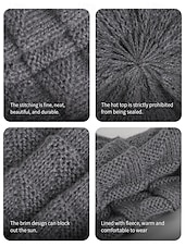 economico Cappelli da donna-berretto lavorato a maglia da donna – cappello caldo e morbido per l&#039;inverno, berretto casual elasticizzato per viaggi all&#039;aperto e uso quotidiano