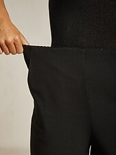 رخيصةأون بنطلون نسائي ضيق-نسائي نحيف أنيق Ankle-length خصر عالي مريح قابل للبسط رسمي عمل مناسب للبس اليومي أسود الربيع، الخريف، الشتاء، الصيف عادي