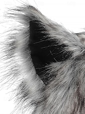 Недорогие Аксессуары на Хэллоуин-мужская шапка с волчьими ушками на Хэллоуин – пушистая полиэстеровая плюшевая шапка для костюмированной вечеринки, вечеринки и зимнего ношения