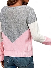 Dámské Svetr Na běžné nošení Měkké Geometrický Rýhovaný Tričkový Slátanina Pletený Dlouhý rukáv Běžné topy Plést Venkovní Denní Víkend Černá Žlutá Podzim Zima levne Pevné barvy-Dámské Svetr Na běžné nošení Měkké Geometrický Rýhovaný Tričkový Slátanina Pletený Dlouhý rukáv Běžné topy Plést Venkovní Denní Víkend Černá Žlutá Podzim Zima