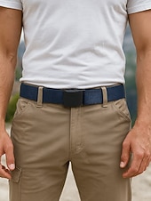 levne Pánské opasky-Pánský nylonový taktický opasek – nastavitelný lehký vojenský popruhový opasek s odolnou přezkou pro outdoorové, pracovní i běžné nošení